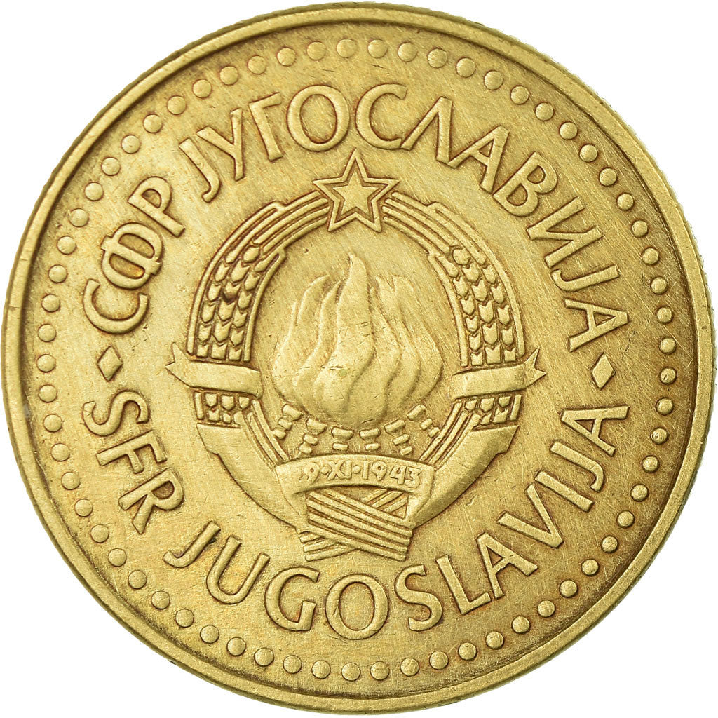 Coin, Yugoslavia, 5 Dinara, 1985, VF(30-35), Nickel-brass, KM:88