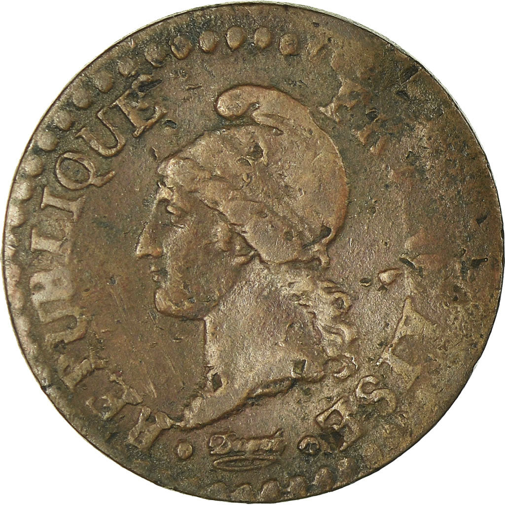 Munten, Frankrijk, Dupré, Centime, AN 8, Paris, ZG+, Bronze, KM:646