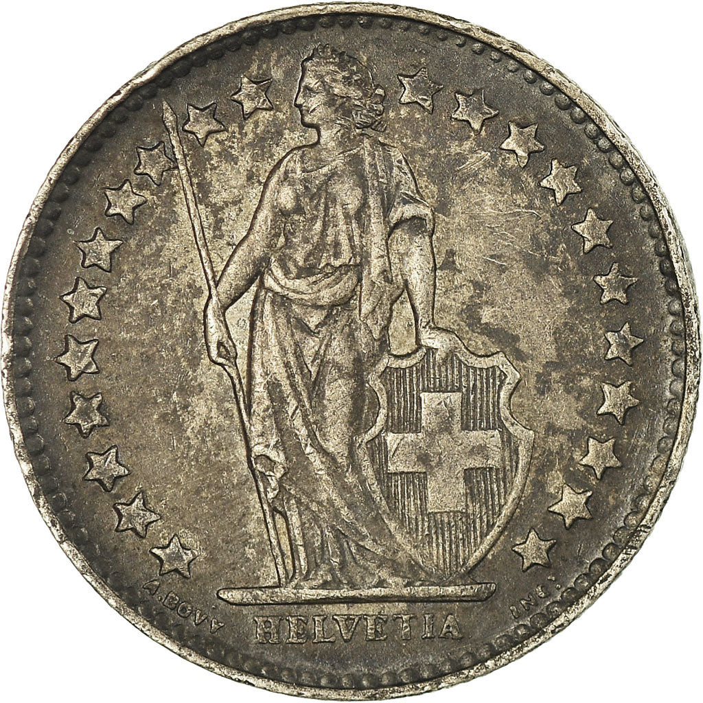 Coin, Switzerland, 1/2 Franc, 1948, Bern, EF(40-45), Silver, KM:23