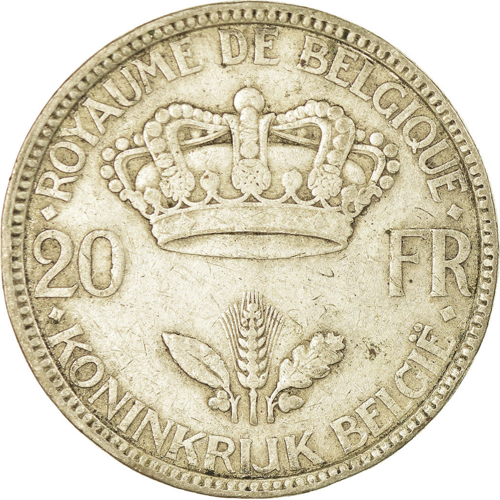 Monnaie, Belgique, 20 Francs, 20 Frank, 1935, TB+, Argent, KM:105