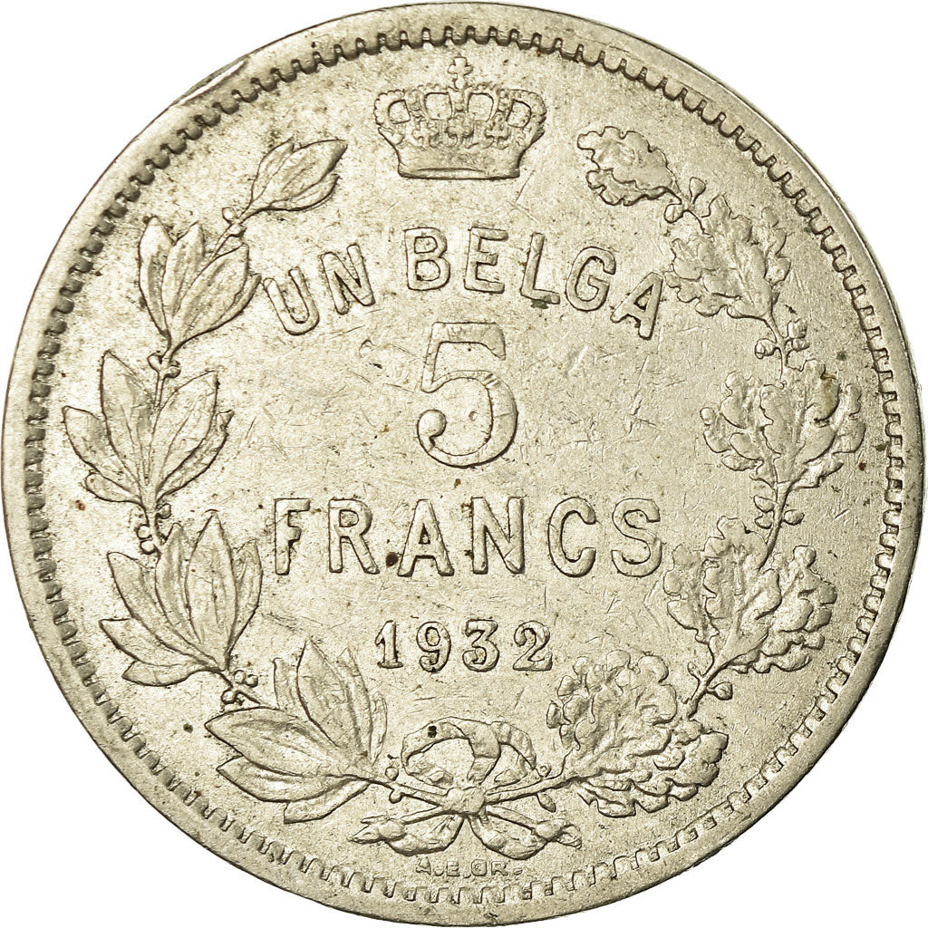 Monnaie, Belgique, 5 Francs, 5 Frank, 1932, TTB, Nickel, KM:97.1