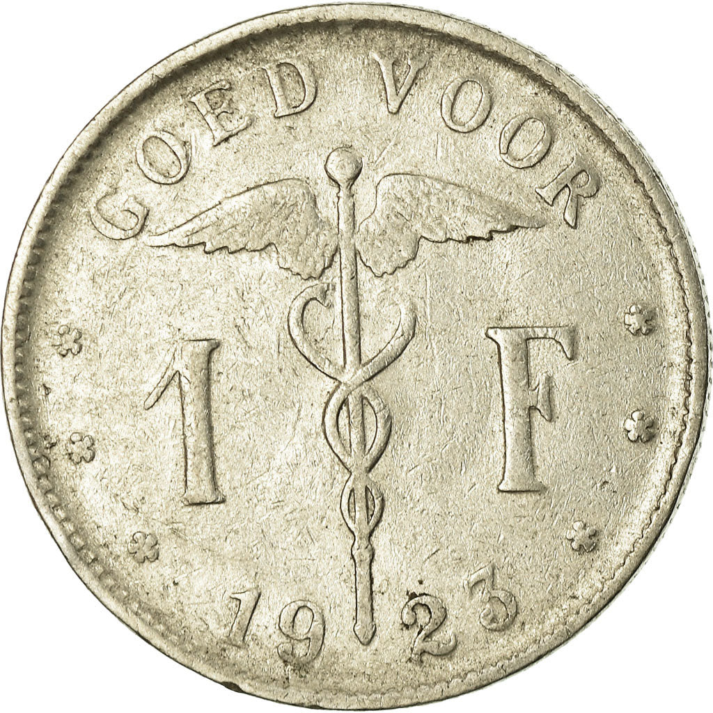 Coin, Belgium, Franc, 1923, VF(30-35), Nickel, KM:90