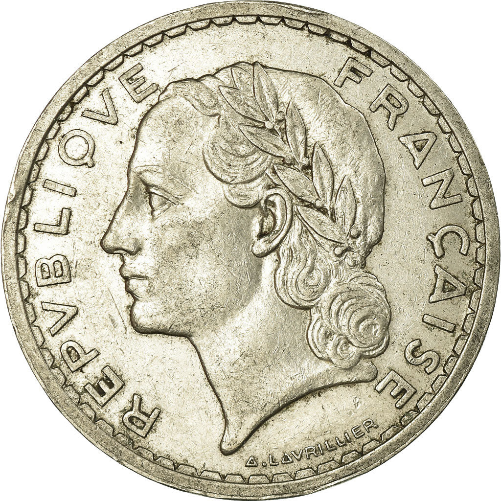 Coin, France, Lavrillier, 5 Francs, 1935, Paris, EF(40-45), Nickel, KM:888