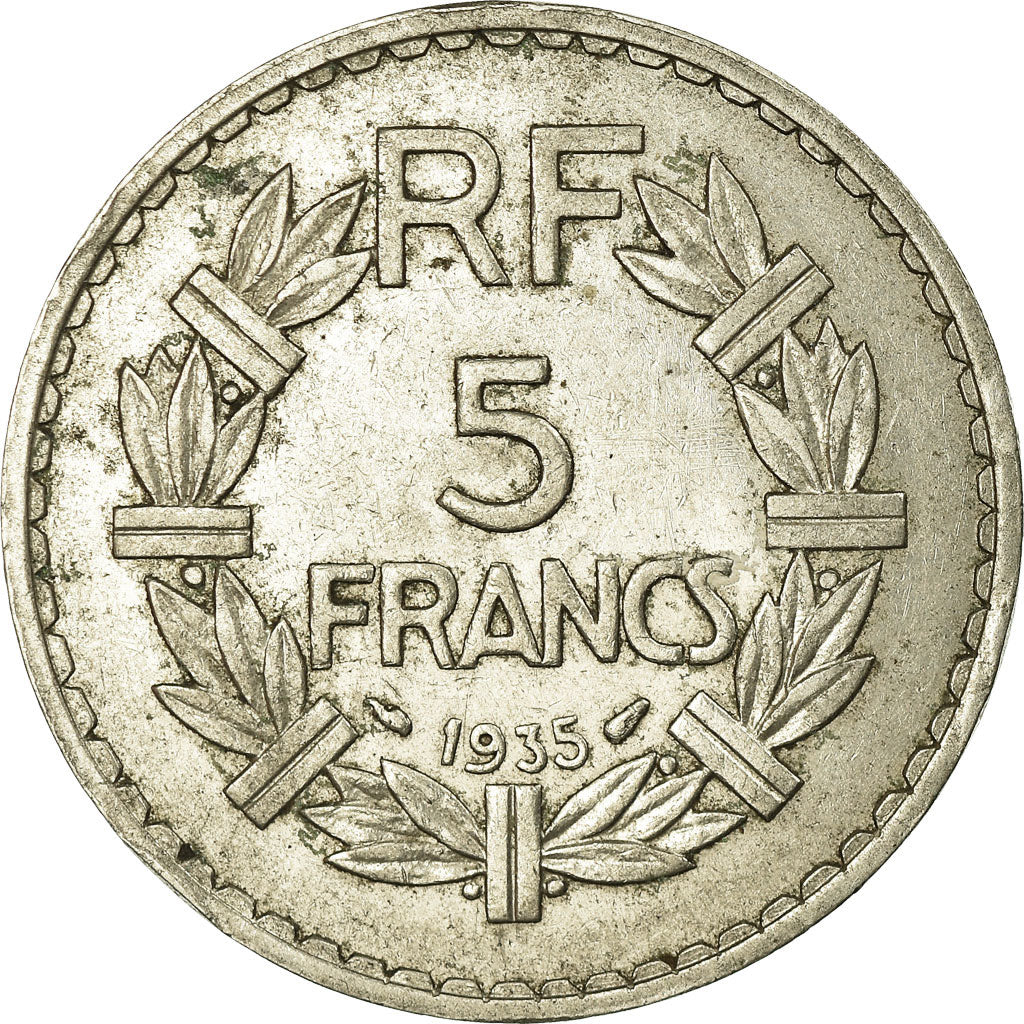 Coin, France, Lavrillier, 5 Francs, 1935, Paris, EF(40-45), Nickel, KM:888