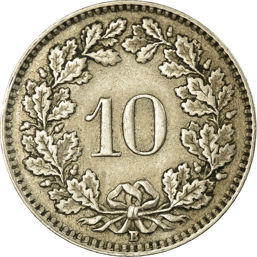 Coin, Switzerland, 10 Rappen, 1950, Bern, EF(40-45), Copper-nickel, KM:27