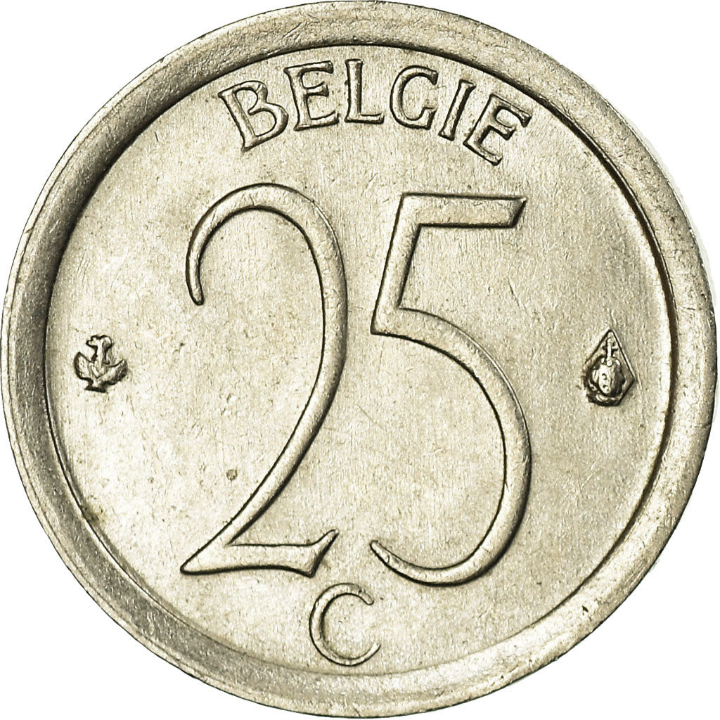 Moneta, Belgio, 25 Centimes, 1975, Brussels, SPL-, Rame-nichel, KM:154.1
