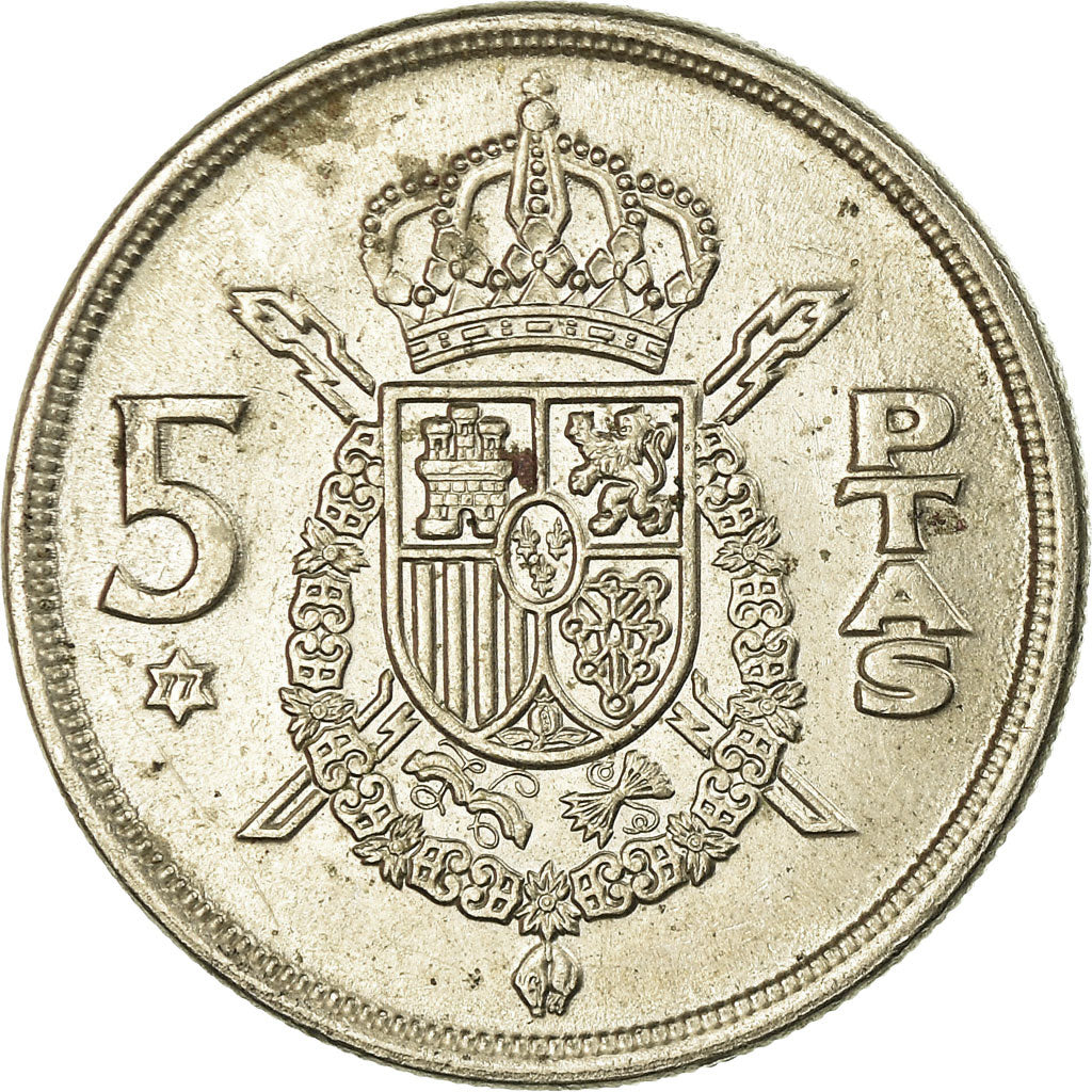 Moneda, España, Juan Carlos I, 25 Pesetas, 1977, MBC+, Cobre - níquel, KM:808