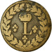 França, Decime, Louis XVIII, 1815, Strasbourg, Bronze, VF(20-25), Gadoury:196b