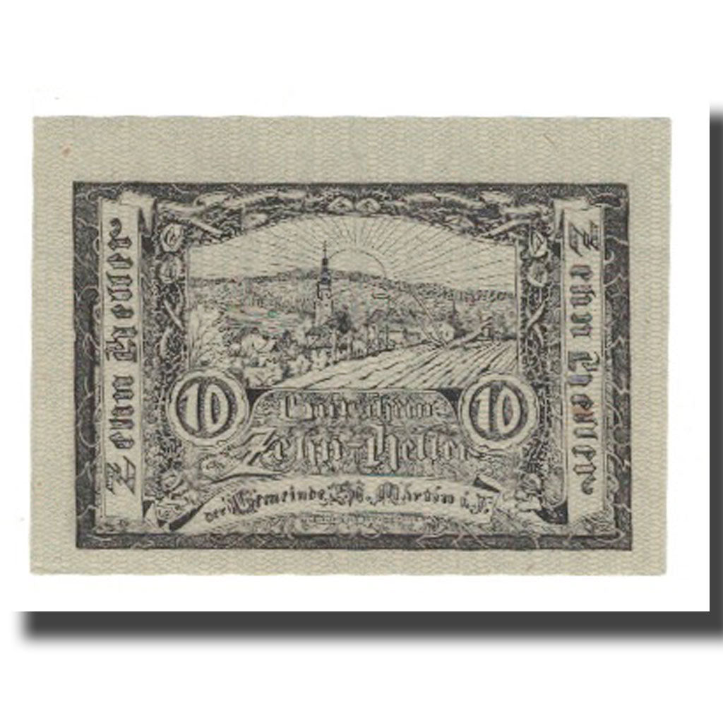 Banknote, Austria, St. Martin im Innkreis, 10 Heller, paysage, 1920, 1920-04-09