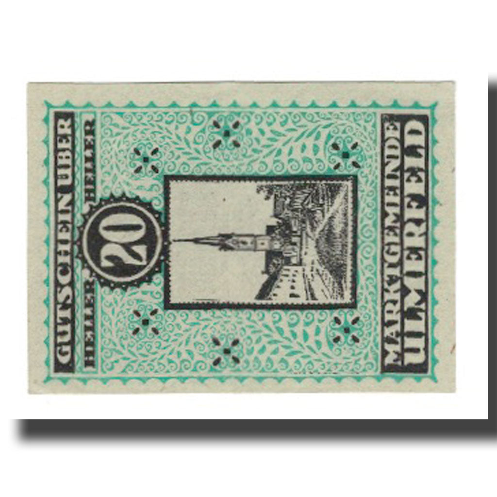 Banknote, Austria, Ulmerfeld N.Ö. Marktgemeinde, 20 Heller, valeur faciale