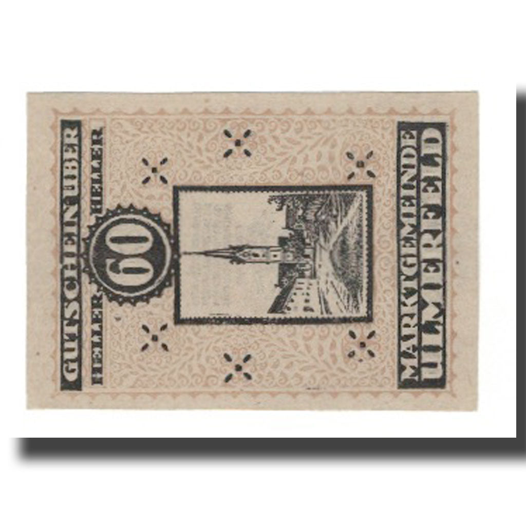 Banknote, Austria, Ulmerfeld N.Ö. Marktgemeinde, 60 Heller, valeur faciale