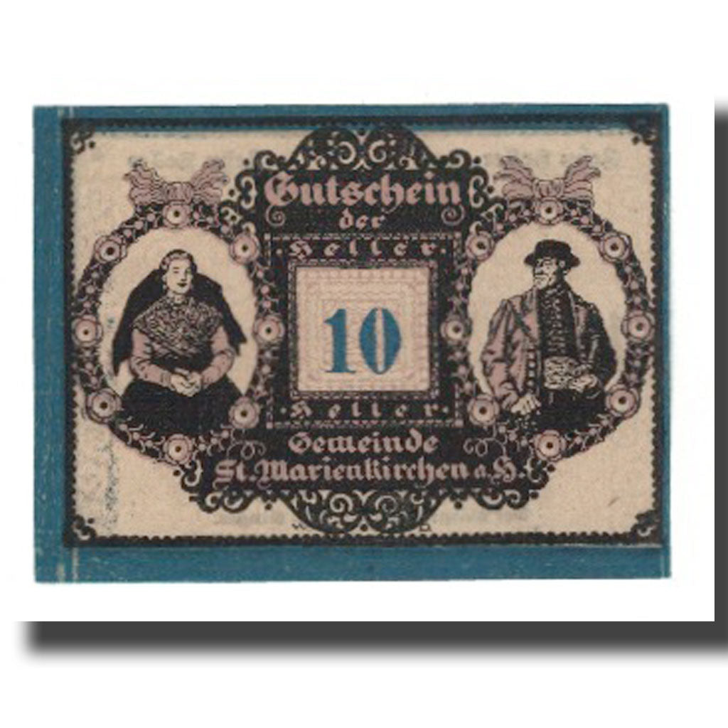 Banknote, Austria, St. Marienkirchen am Hausruck O.Ö. Gemeinde, 10 Heller