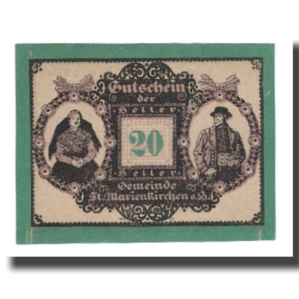 Banknote, Austria, St. Marienkirchen am Hausruck O.Ö. Gemeinde, 20 Heller