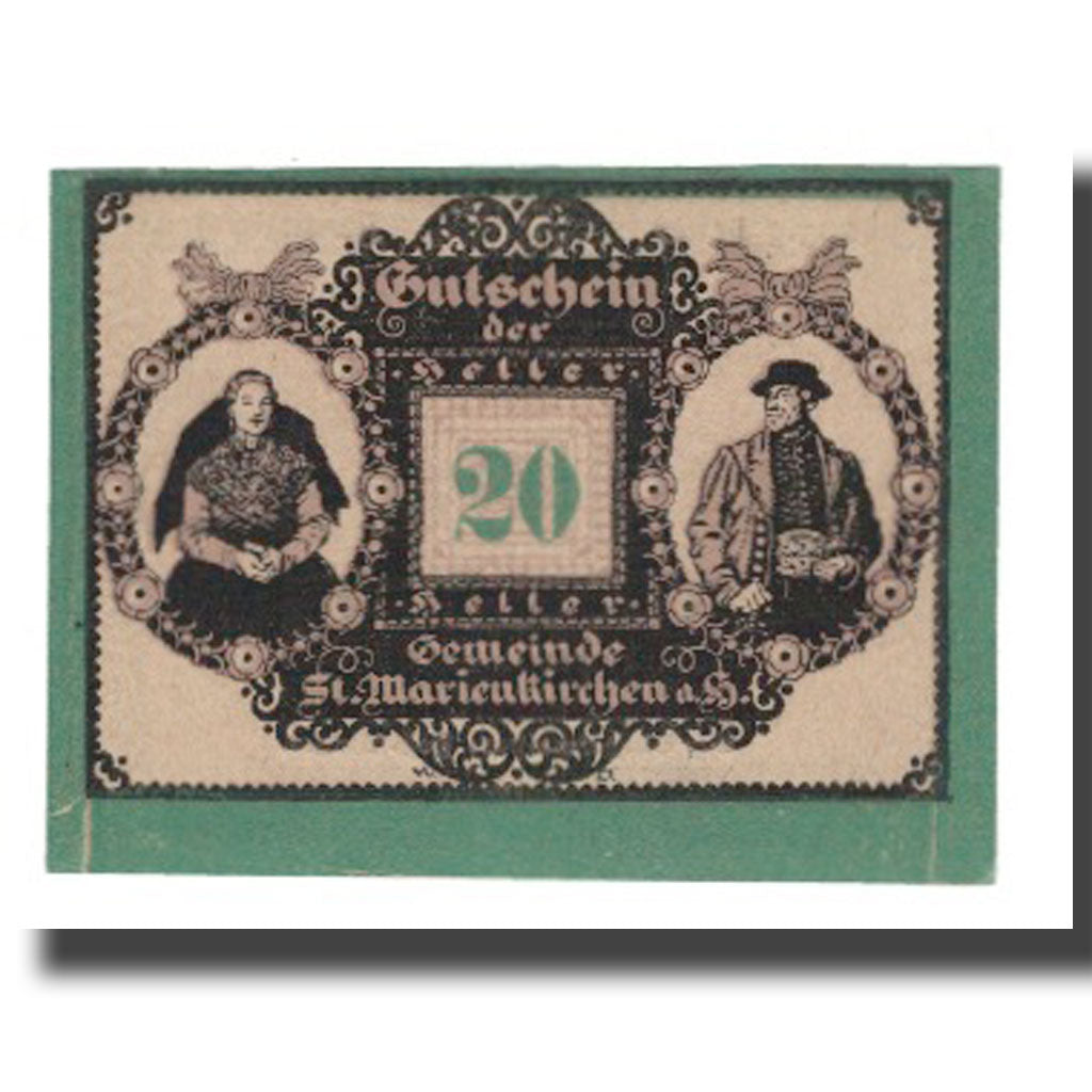 Banknote, Austria, St. Marienkirchen am Hausruck O.Ö. Gemeinde, 20 Heller