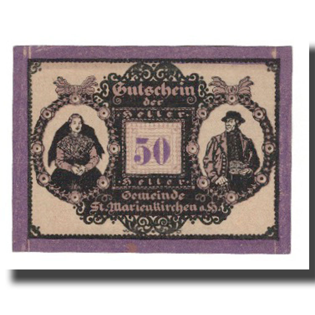 Banknote, Austria, St. Marienkirchen am Hausruck O.Ö. Gemeinde, 50 Heller