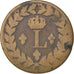 France, Decime, Louis XVIII, 1815, Strasbourg, Bronze, VF(20-25), Gadoury:196c