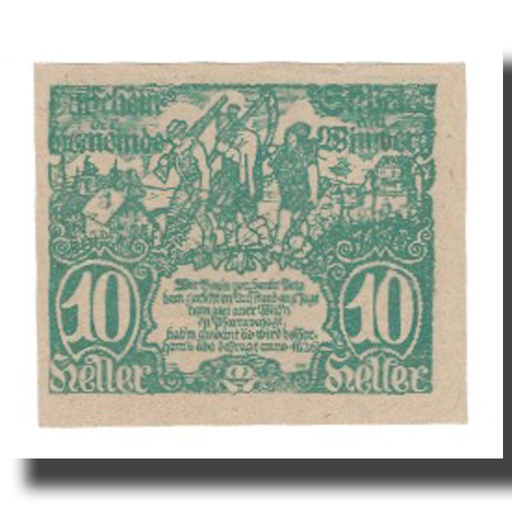 Banconote, Austria, St. Peter am Wimberg O.Ö. Gemeinde, 10 Heller, personnage