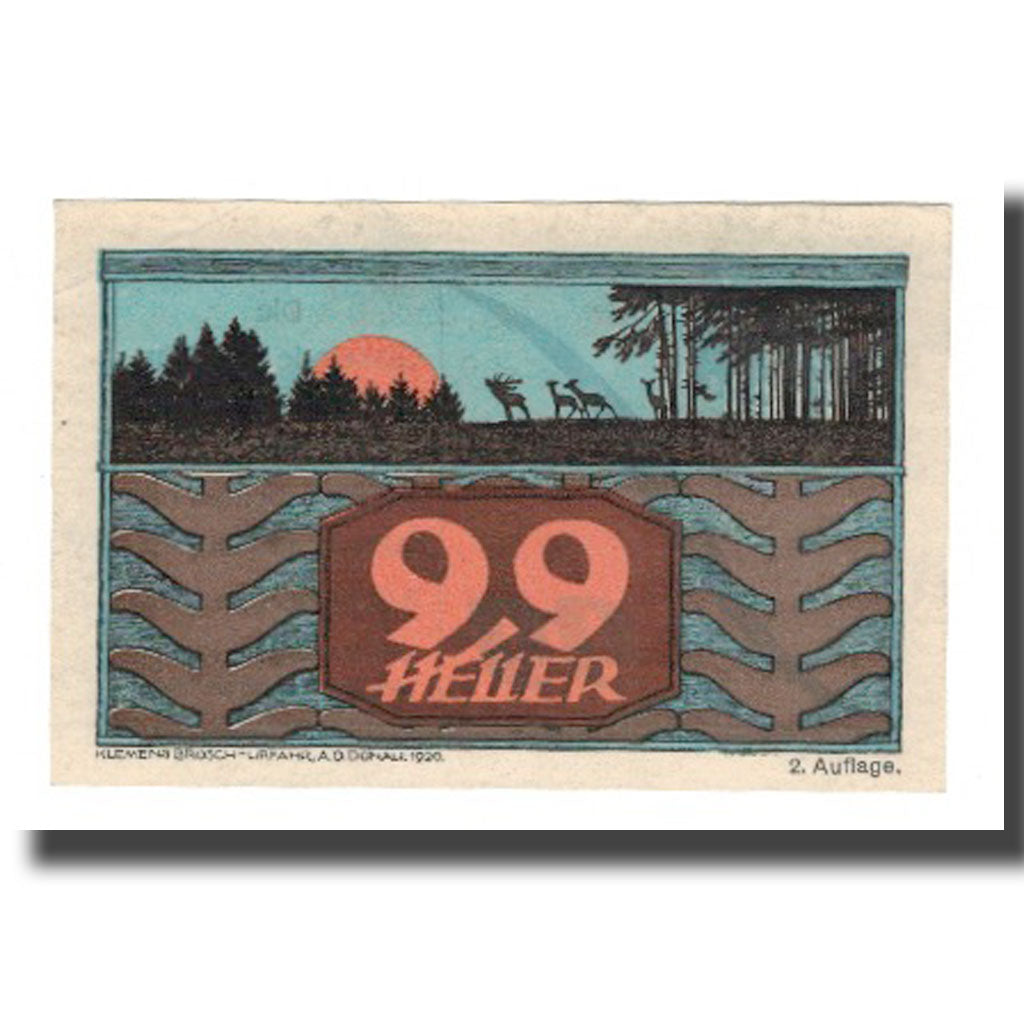 Geldschein, Österreich, St. Johann am Walde O.Ö. Gemeinde, 99 Heller, Texte 2