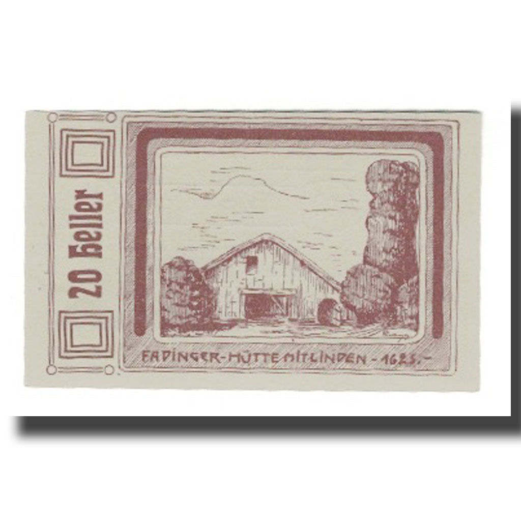 Banknote, Austria, St. Agatha Bei Weizenkirchen O.Ö. Gemeinde, 20 Heller