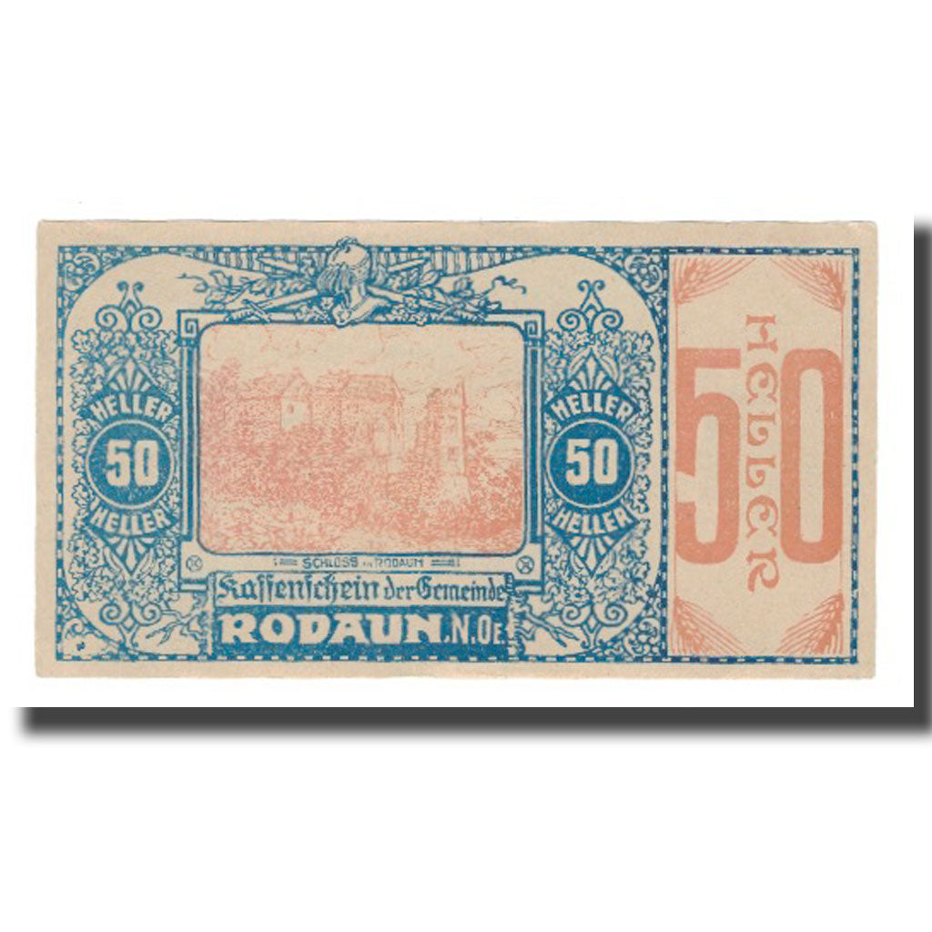 Banknote, Austria, Rodaun N.Ö. Gemeinde, 50 Heller, Texte, AU(55-58), Mehl:FS