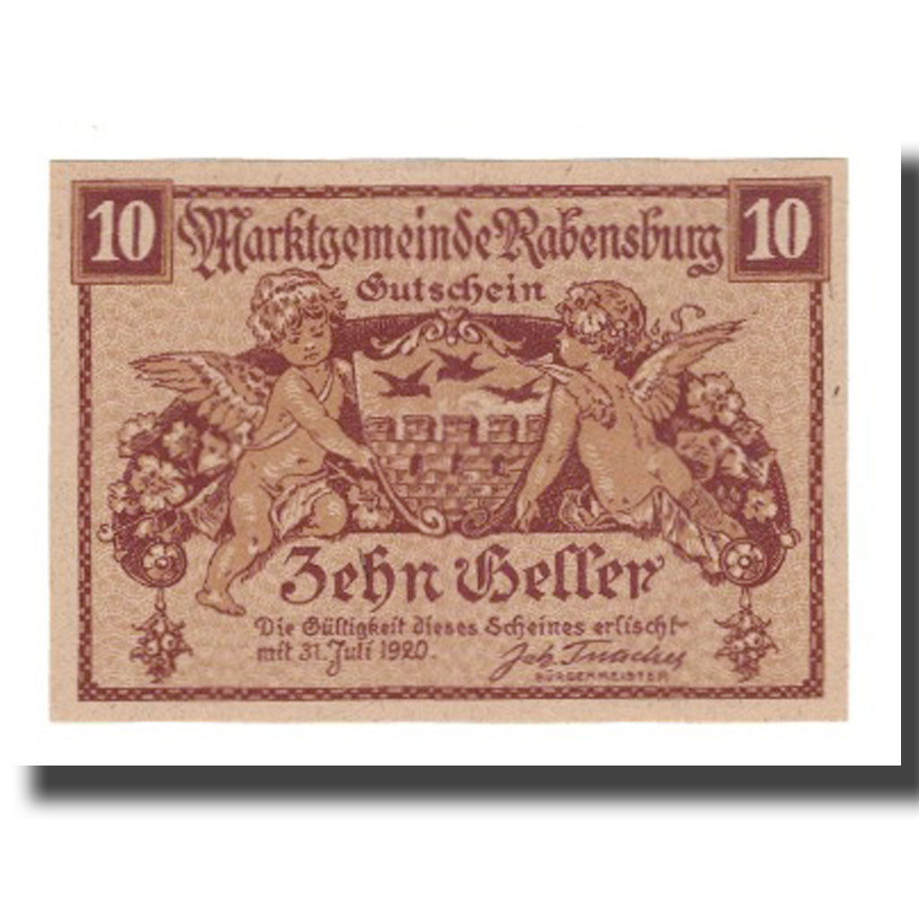 Banknote, Austria, Rabensburg N.Ö. Marktverwaltung, 10 Heller, N.D, 1920