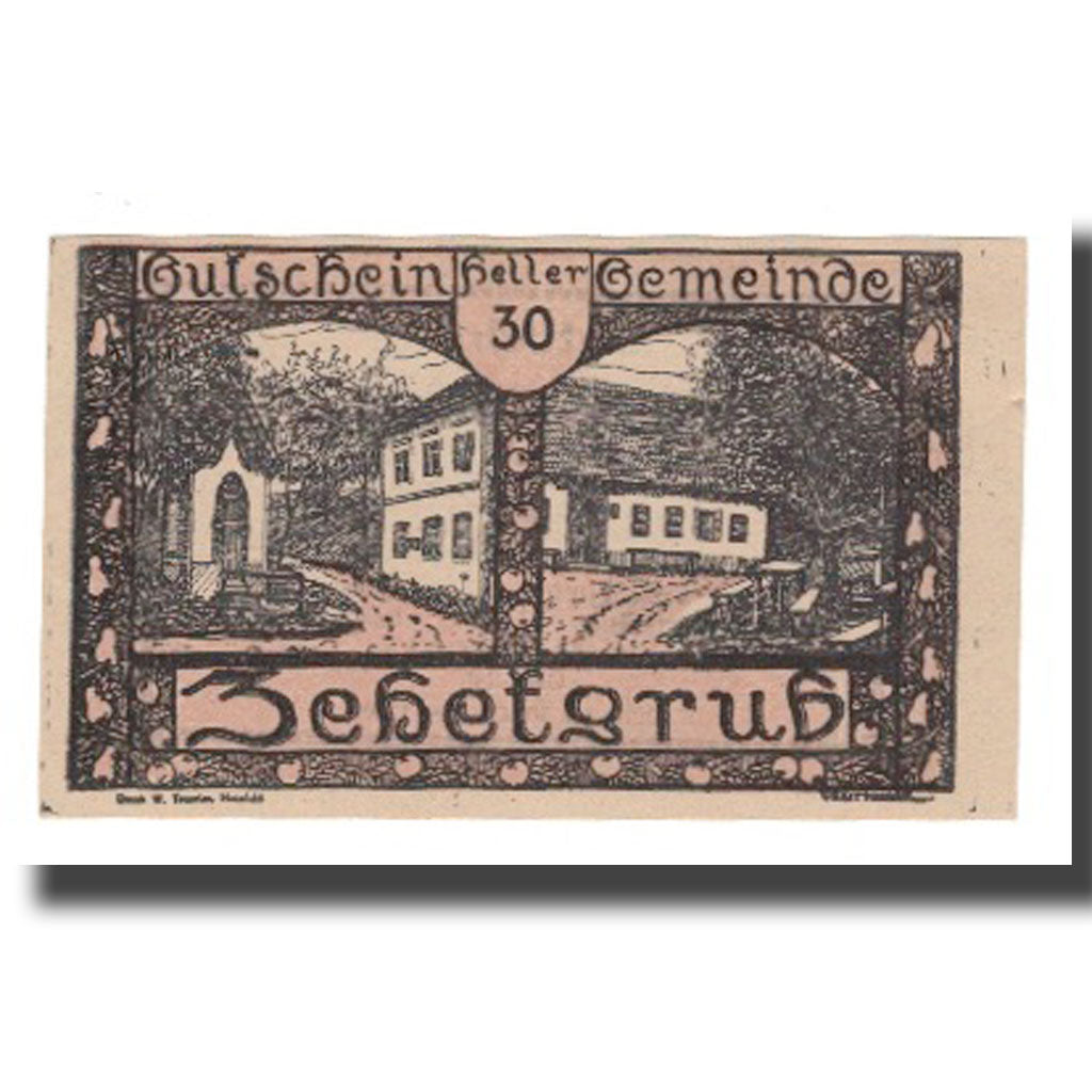 Banknot, Austria, Zehetgrub N.Ö. Gemeinde, 30 Heller, Texte, 1920, 1920-10-30
