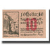 Banknote, Austria, Rossatz in der Wachau N.Ö. Marktgemeinde, 10 Heller, Texte