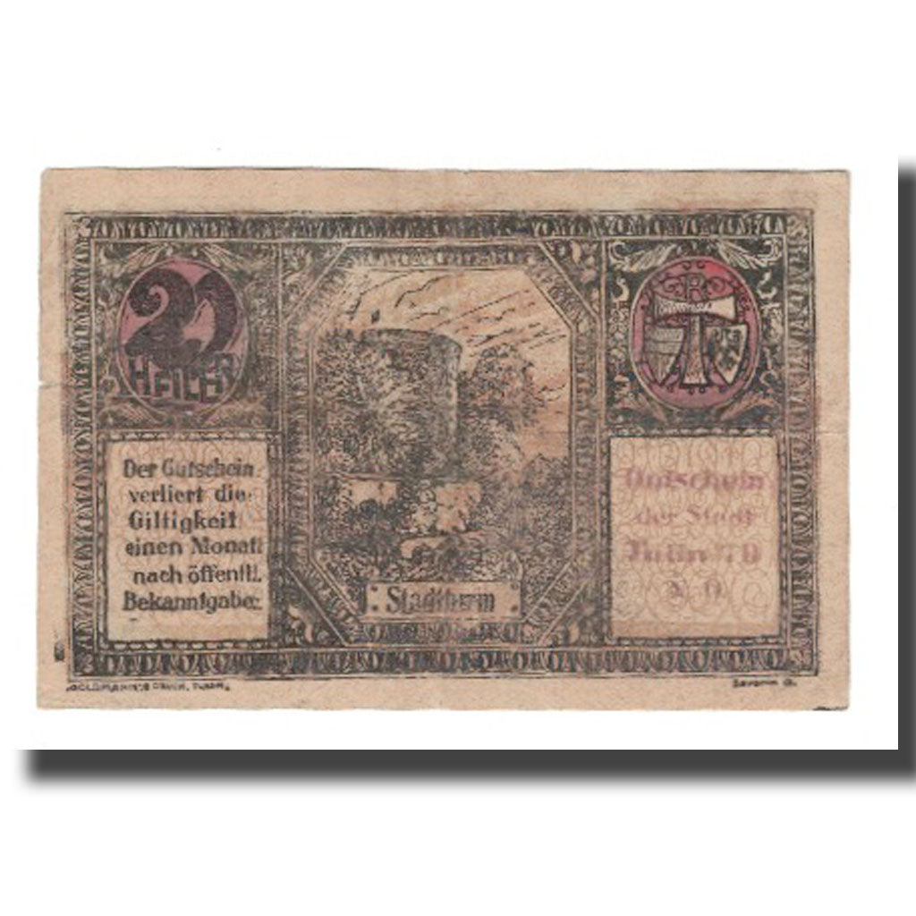 Banknote, Austria, Tulln N.Ö. Stadtgemeinde, 20 Heller, texte 1, EF(40-45)