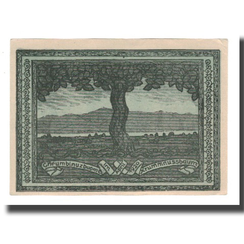 Banknote, Austria, Krumnussbaum N.Ö. Gemeinde, 50 Heller, paysage, 1920