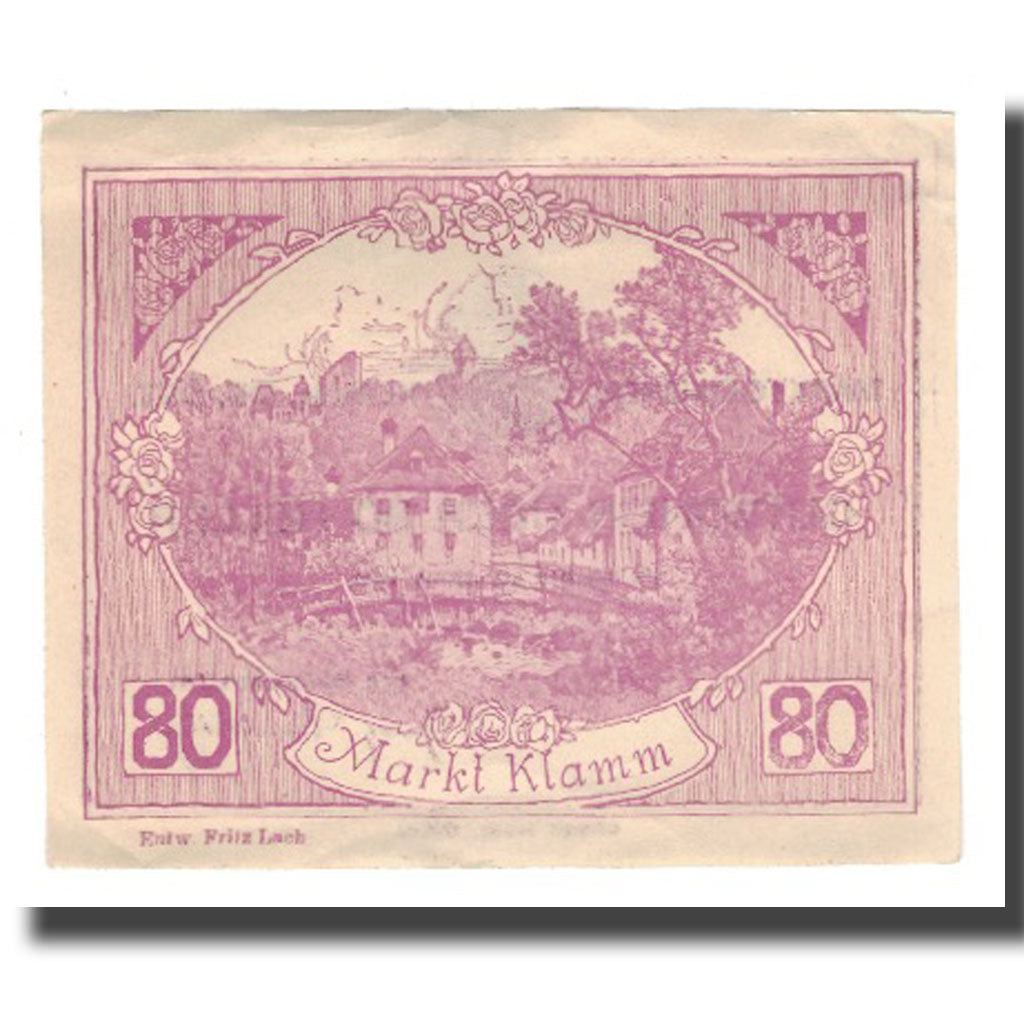 Banknote, Austria, Klamm O.Ö. Marktgemeinde, 80 Heller, valeur faciale, 1921
