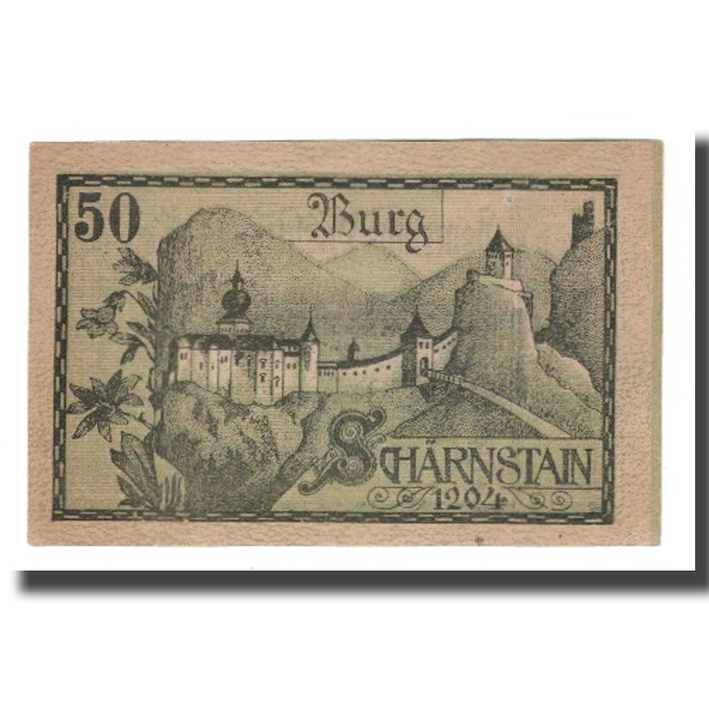 Banknote, Austria, Viechtwang O.Ö. Gemeinde, 50 Heller, paysage, 1921