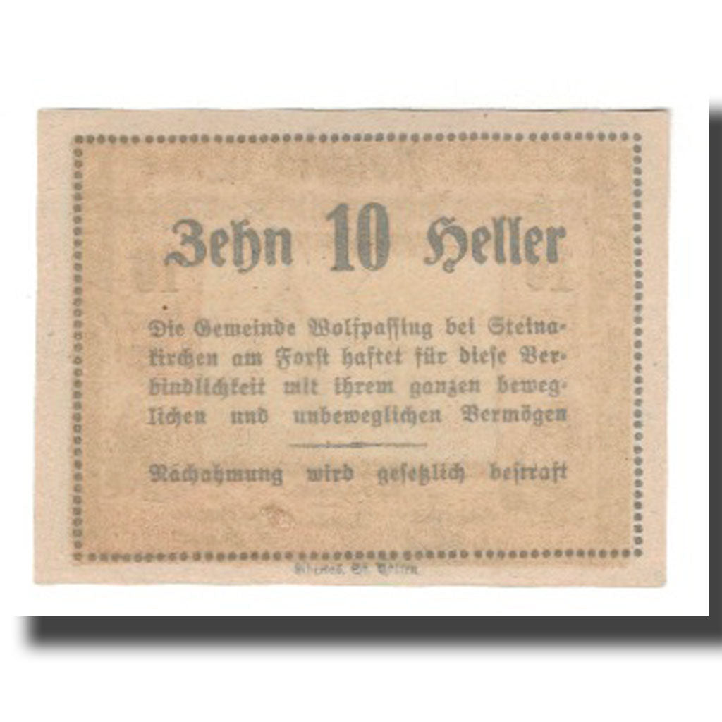 Biljet, Oostenrijk, Wolfpassing bei Steinakirchen am Forst N.Ö. Gemeinde, 10