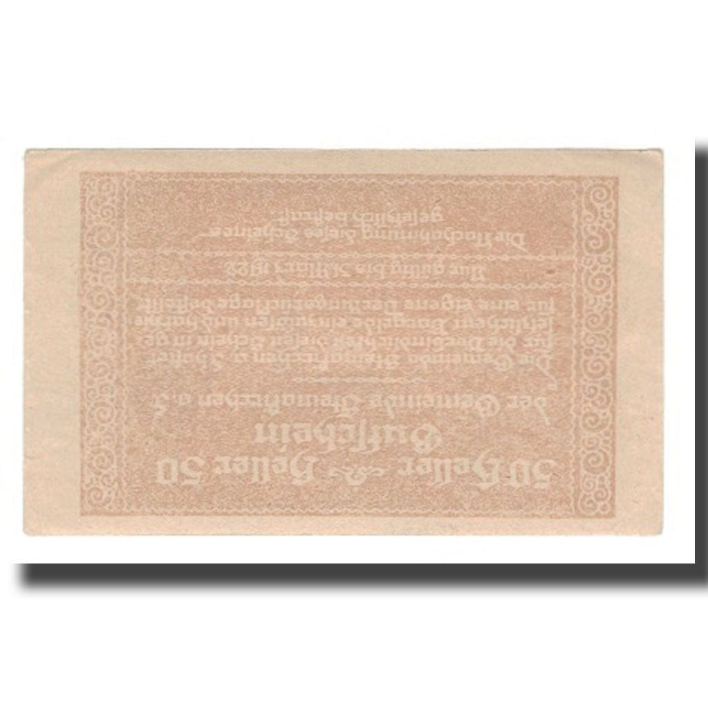 Billet, Autriche, Steinakirchen am Forst N.Ö. Marktgemeinde, 50 Heller, Texte