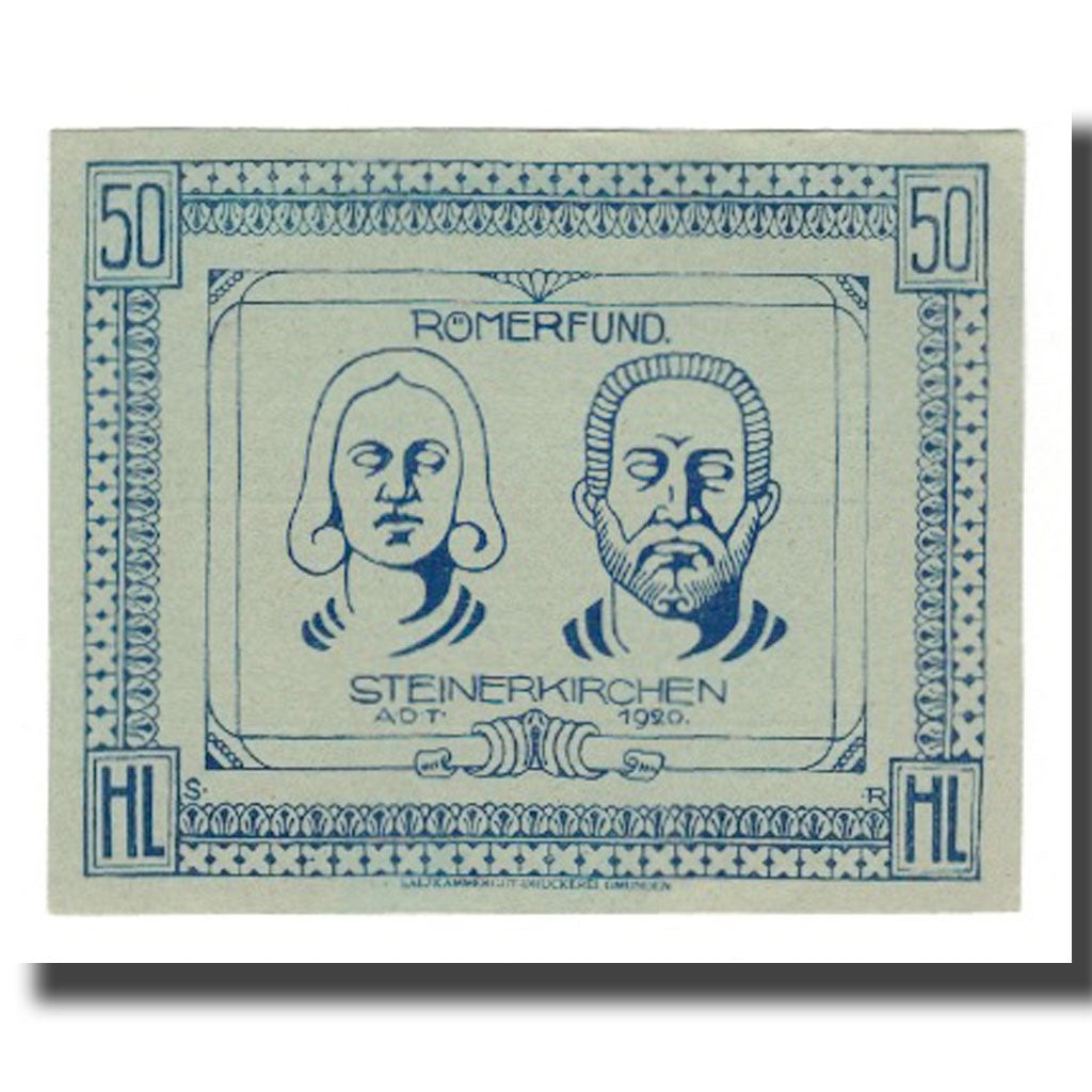 Banknote, Austria, Steinerkirchen An Der Traun Ortsgemeinde, 50 Heller, Texte