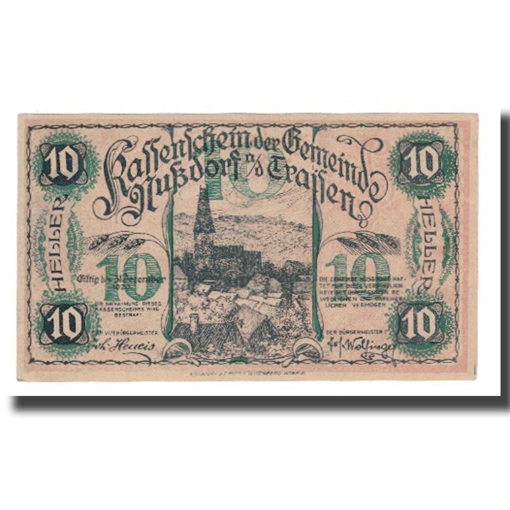 Banknote, Austria, Nußdorf an der Traisen N.Ö. Gemeinde, 10 Heller, N.D, 1920