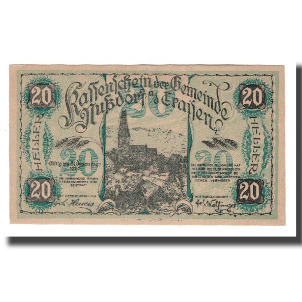 Banknote, Austria, Nußdorf an der Traisen N.Ö. Gemeinde, 20 Heller, N.D, 1920