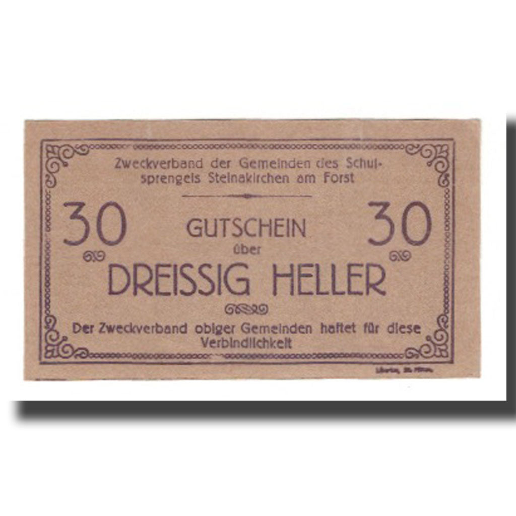 Billet, Autriche, Steinakirchen am Forst N.Ö. Prv. Zweckverband der Gemeinden