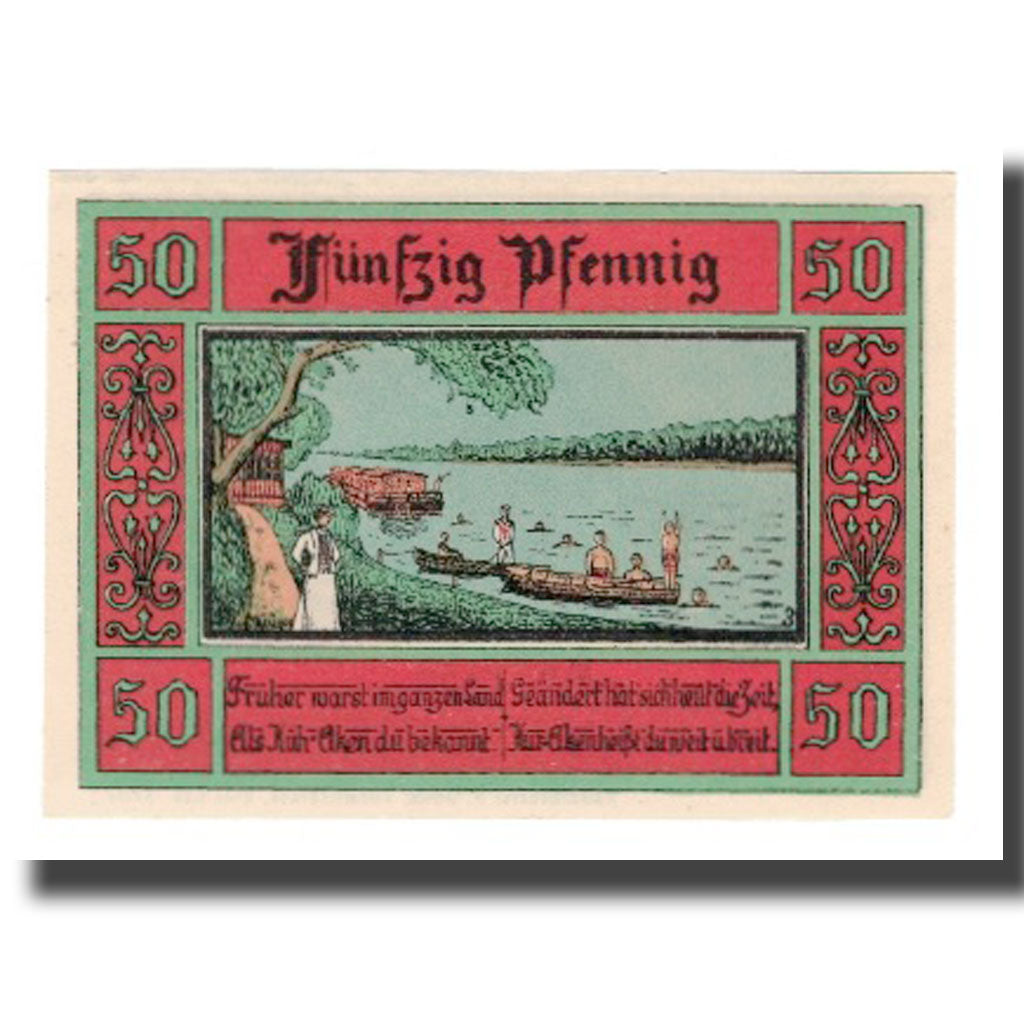 Billete, Alemania, Aken Stadt, 50 Pfennig, personnage, 1921, EBC, Mehl:8.1