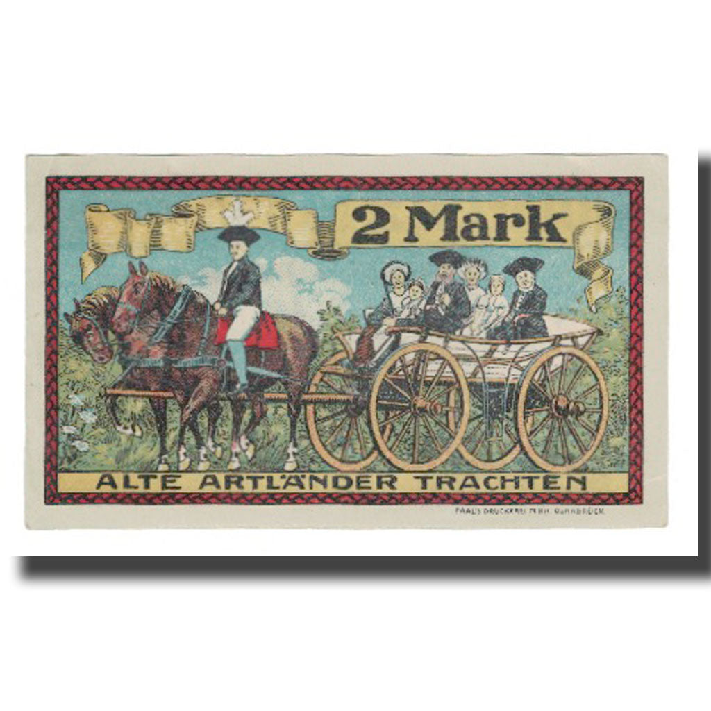Banknote, Germany, Badbergen, 2 Mark, personnage 1, 1921, AU(55-58), Mehl:58.1