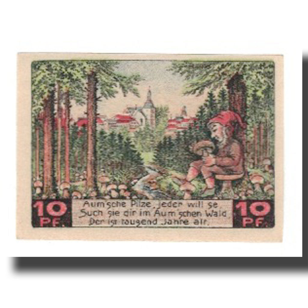Banknote, Germany, Auma Stadt, 10 Pfennig, personnage, 1921, 1921-04-01