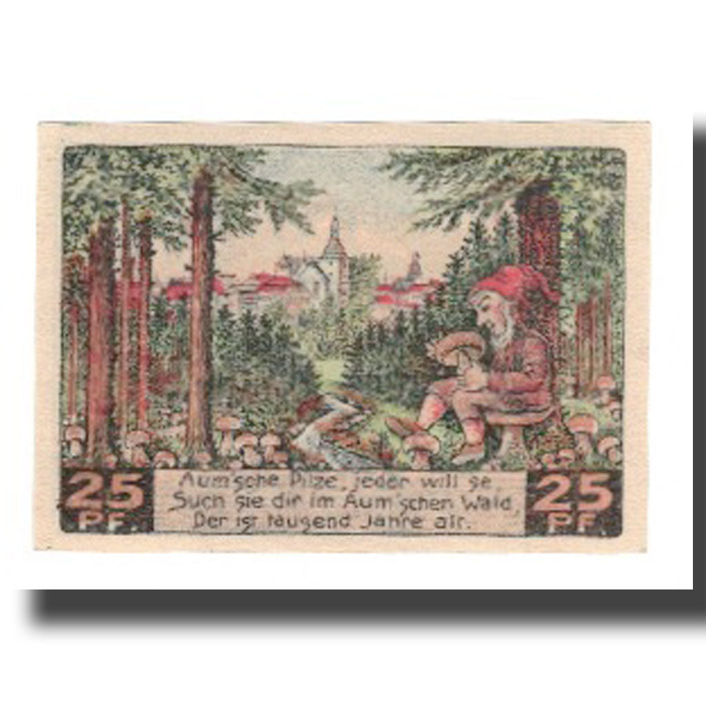 Billet, Allemagne, Auma Stadt, 25 Pfennig, personnage, 1921, 1921-04-01, SUP