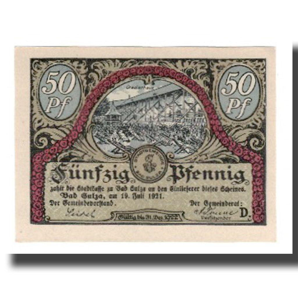 Banconote, Germania, Sulza Bad Stadt, 50 Pfennig, personnage, 1922, 1922-12-31