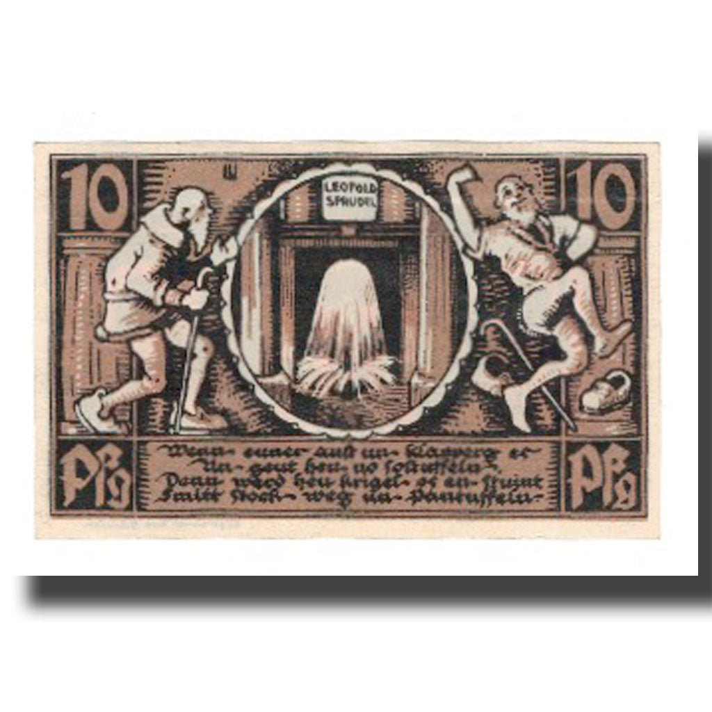 Banknot, Niemcy, Salzuflen, Bad Stadt, 10 Pfennig, valeur faciale 1, 1921