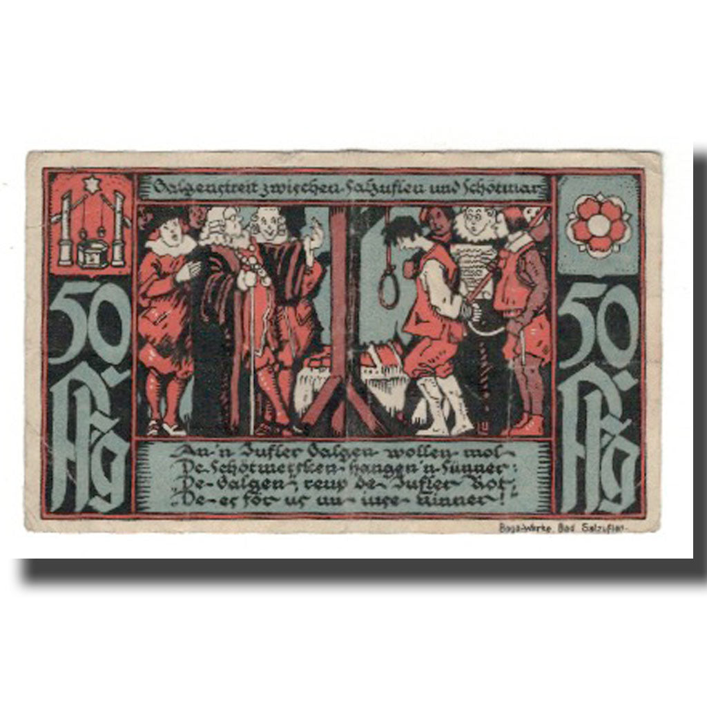 Banknote, Germany, Salzuflen, Bad Stadt, 50 Pfennig, personnage 1, 1921