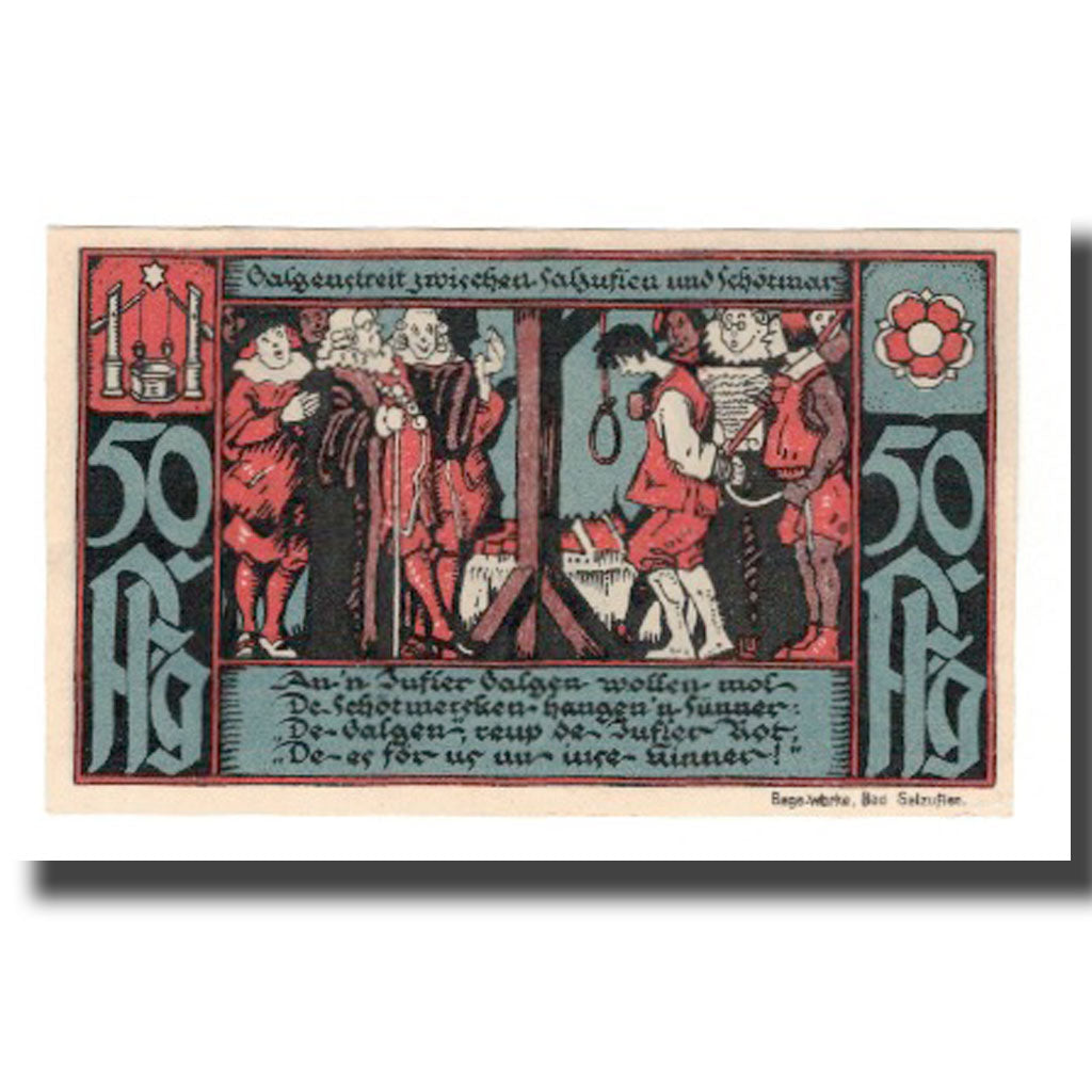 Banknote, Germany, Salzuflen, Bad Stadt, 50 Pfennig, personnage 2, 1921