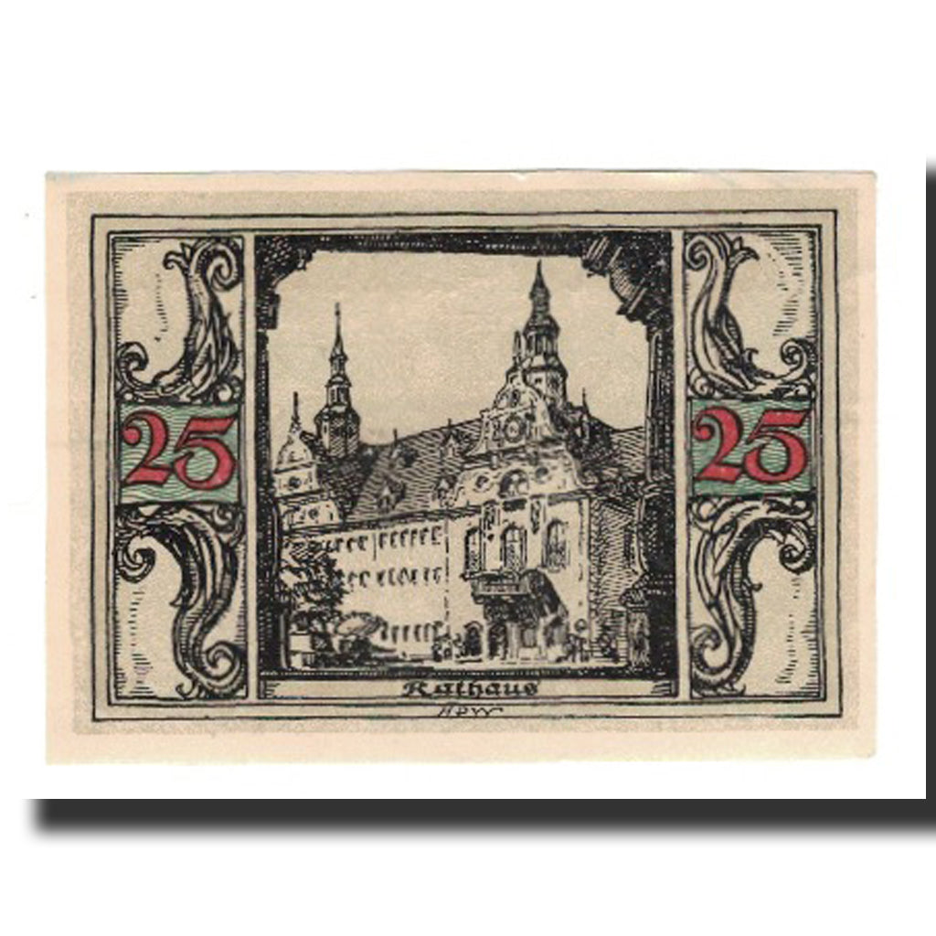 Geldschein, Deutschland, Urastadt, 25 Pfennig, batiment 1, 1921, VZ