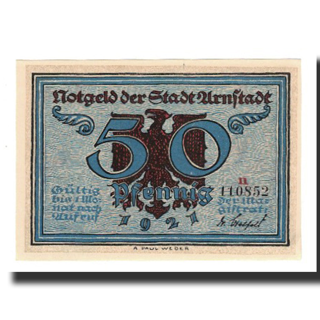 Banknote, Germany, Urastadt, 50 Pfennig, personnage, 1921, AU(55-58)