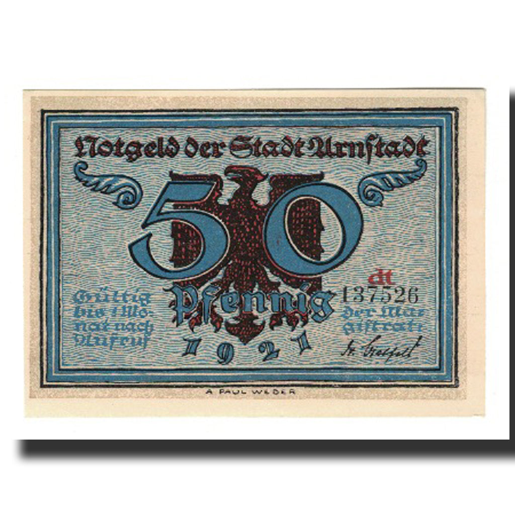 Banconote, Germania, Urastadt, 50 Pfennig, personnage 2, 1921, SPL-