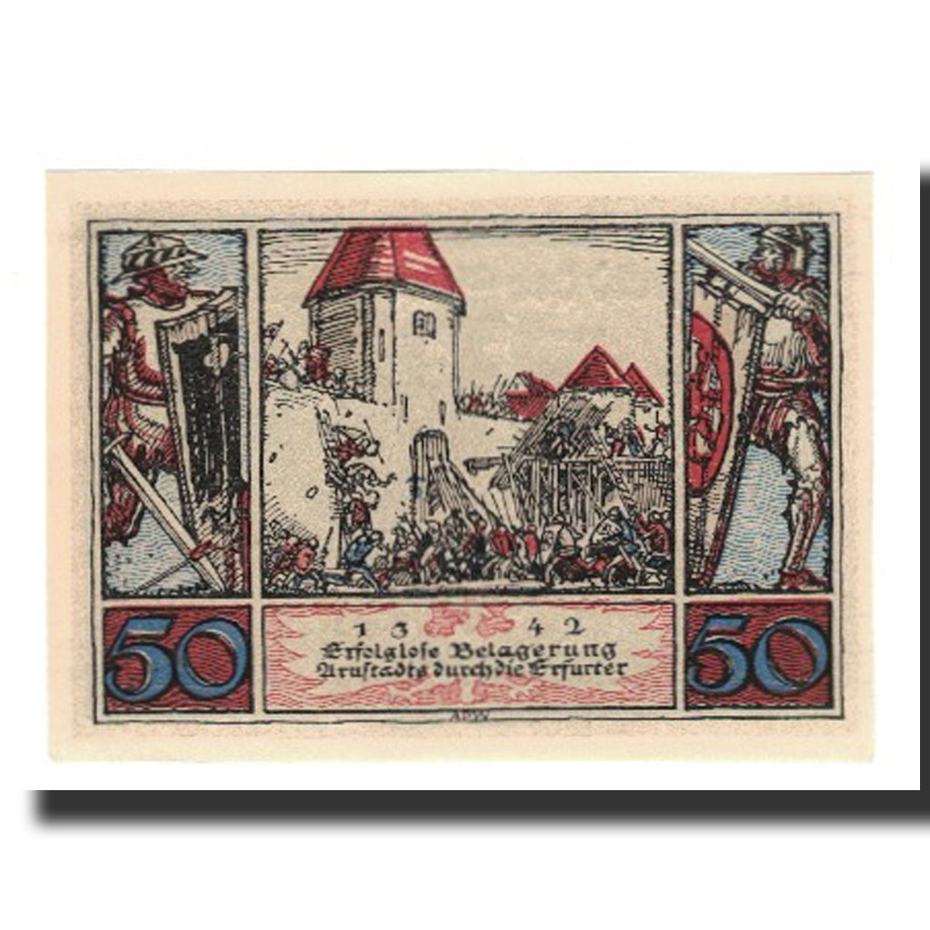 Banknote, Germany, Urastadt, 50 Pfennig, personnage 3, 1921, AU(55-58)