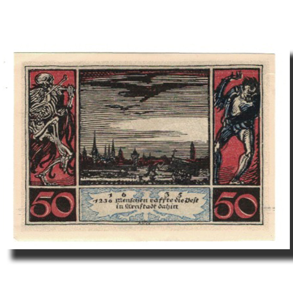Banknote, Germany, Urastadt, 50 Pfennig, personnage 4, 1921, AU(55-58)